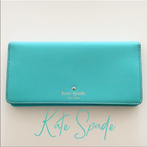 kate spade Handbags - Kate Spade Tiffany Blue Snap Wallet PXRU 3896